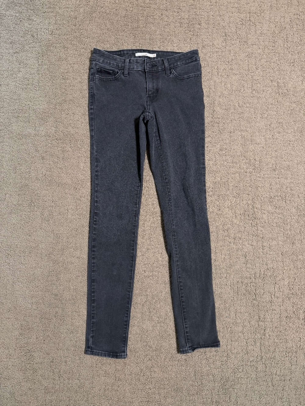 Levi’s Women’s 711 Skinny Jeans Washed Charcoal Black Size 25